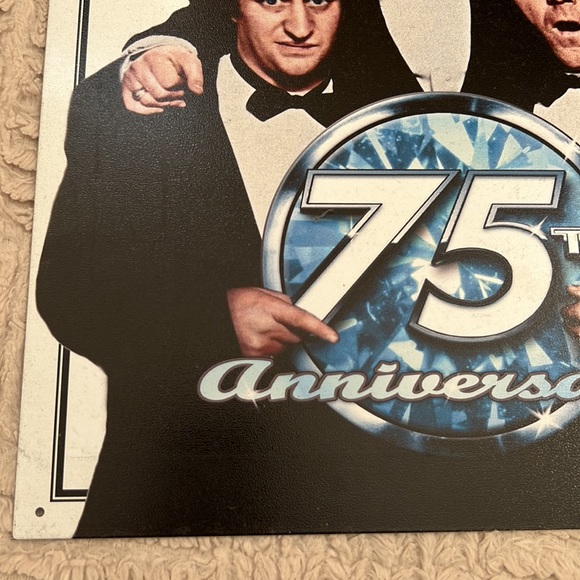 THE THREE STOOGES 75TH ANNIVERSARY METAL SIGN - Picture 5 of 16